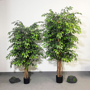 Haut de gamme intérieur/extérieur artificiel banian <span class=keywords><strong>olivier</strong></span> écologique polyester tissu ornement Premium vert plante <span class=keywords><strong>Pot</strong></span> <span class=keywords><strong>pour</strong></span> la maison - Product Image 1