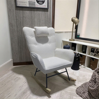 Pépinière Teddy rembourré bébé moelleux planeur Rocker chaises d'allaitement chaise berçante pour adultes petits espaces intérieur