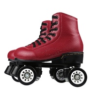 Chaussures de patinage de location de patinoire à roulettes professionnelles PU vamp chaussures de patins à roulettes en PU à rebond élevé