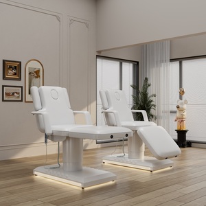 Muebles de Spa de salón de lujo, silla de elevación de pestañas, mesa de masaje de belleza, cama de Spa <span class=keywords><strong>Med</strong></span> Facial ajustable con luz - Product Image 1