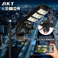 Nouvelle conception, longue durée de vie de la batterie, IP65, 30W, panneau solaire intégré en ABS, lampadaire solaire de haute qualité avec caméra CCTV 360°