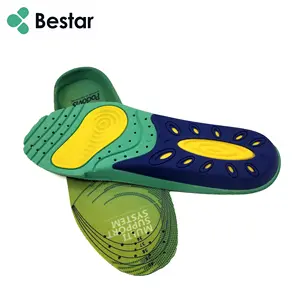 Factory Hot Comfortable Shock Absorption PU Insole Thickened Memory Foam Insole for Sport Shoes YELLOW Color Freight Material