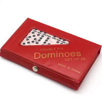 Jeu de dominos, cartes de dominos, jeu de société, design marbré, dominos colorés, mélamine, auto-émetteur 5010, 49x24x9.2mm