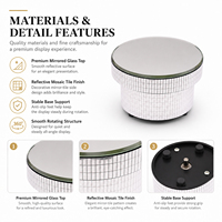 Support de présentation de vêtements miniature moderne et personnalisé avec pierres en cristal rotatives pour une utilisation sur le bureau - Marque Peng Tong