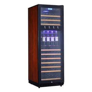 Stand Up Tall Wine Room Cooler fridge Wine Dispenser Fridge With 130 Bottle Wine and 4 Spout