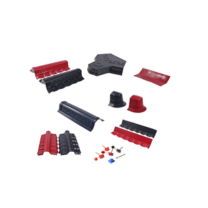 Design moderno resistente al calore in PVC plastica tetto accessori trapezoidale forma di bambù tegola lampeggiante tappi e chiodi - Product Image 4