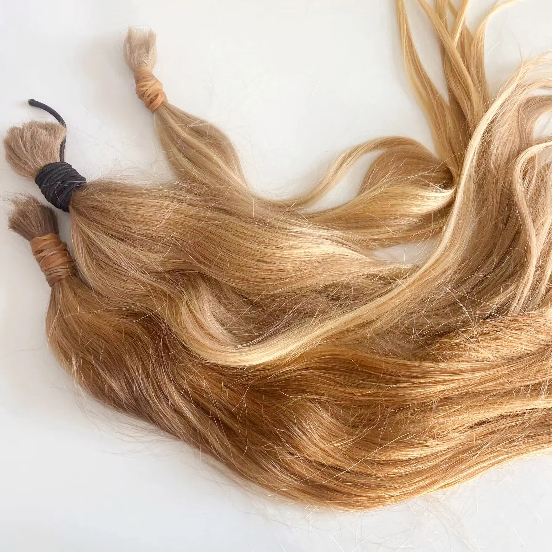 Cabelo humano trançado sem trama, cabelo humano cru sem trama, em massa, molhado e ondulado, trançado sem trama, cabelo em massa