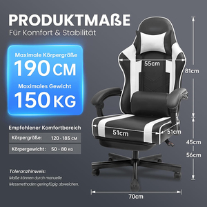 Silla Gamer Ergonómica Ajustable 2025 OEM ODM, la Mejor Silla para Juegos, Oficina, Computadora, con Reposabrazos y Reposapiés - Ingreme - Product Image 6