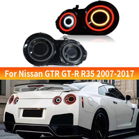 Feux arrière Full LED RGB fumés avec éclairage de bienvenue dynamique, sans code d'avertissement Canbus, compatibles avec Nissan GT-R R35 Performance Vehicle