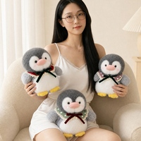 Peluche pingouin géante à ruban, super douce avec rembourrage en coton PP, jouet promotionnel personnalisable anti-stress