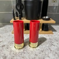 Verres à shot personnalisés en plastique de 1,5 oz en forme de cartouche de pistolet, modèle Mini Bullet Whiskey, calibre 12, lot de 4
