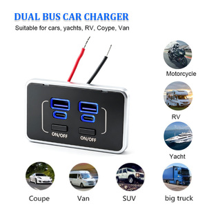 Nouvel Arrivage – Panneau de Charge Mural USB 4 Ports 12V pour Voiture/Camping-car, 78W Double PD & QC, <span class=keywords><strong>Chargeur</strong></span> de <span class=keywords><strong>Batterie</strong></span> de Voiture Multi-Ports USB - Product Image 6