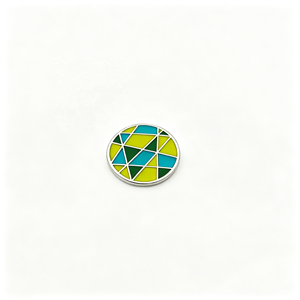 Modern Geometric Enamel <b>Pin</b> Circular Silver Plated Zinc Alloy Art Collectible <b>Metal</b> Craft - Product Image 2