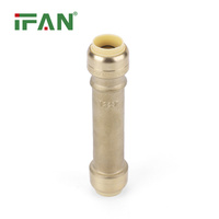 IFAN Chine Raccords en cuivre Push 1/2 pouces Raccords d'accouplement en laiton Push Fit Shark Bite Push Fitting