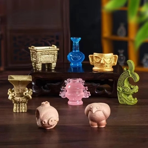 Masques culturels de simulation Weij, Talismans de tigre, Accessoires décoratifs DIY, Mini-chasse au trésor en micro-paysage - Product Image 1
