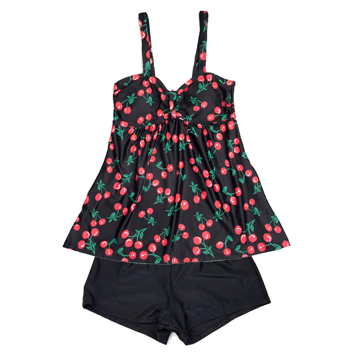 Elegant charming cherry printed swimsuit. hot sale fashion two piece swimsuit