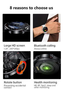Rastreador de actividad deportiva 2023, reloj inteligente QW33 IPS, reloj táctil, banda de acero inoxidable, resistente al agua, IP67, funda de acero para reloj inteligente - Product Image 4