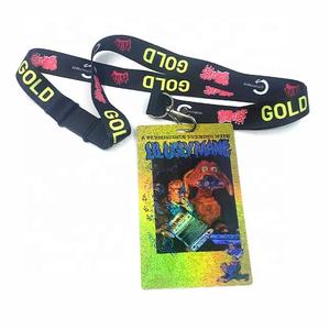 Permiso de trabajo personalizado para miembros de la exposición, correa para el cuello de poliéster con tarjeta de insignia VIP Business Pass - Product Image 4