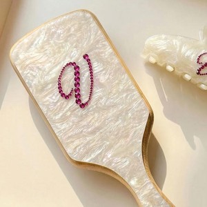 Peigne à coussin d'air en acétate gravé avec un nom personnalisé, cadeau de mariage, cadeau d'anniversaire, pour le massage de la tête - Product Image 5