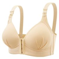 Soutien-gorge sans armatures respirant pour femme adulte, à fermeture avant, bonnets couvrants, confort optimal, avec bretelles antidérapantes, pour le maintien quotidien