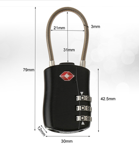 <span class=keywords><strong>TSA</strong></span>-527 <span class=keywords><strong>TSA</strong></span> 007 Hành Lý Được Phê Duyệt <span class=keywords><strong>3</strong></span> Quay Số Khóa Cáp Kết Hợp - Product Image 6