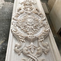 Personnalisé pierre naturelle marbre sculpté à la main colonne romaine pour mur intérieur colonne marbre pilier Relief mur projet décoratif