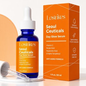 Suero Facial Coreano para el Cuidado de la Piel con 20% de <span class=keywords><strong>Vitamina</strong></span> <span class=keywords><strong>C</strong></span>, Ácido Hialurónico + Ácido Ferúlico <span class=keywords><strong>CE</strong></span>, Potente Suero Facial Antienvejecimiento con Efecto Luminoso Diurno - Product Image 6