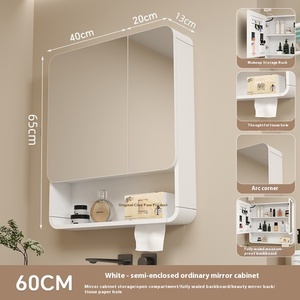 Arco filete inteligente almacenamiento espejo gabinete montado en la pared <span class=keywords><strong>baño</strong></span> espejo laca integrado <span class=keywords><strong>muebles</strong></span> <span class=keywords><strong>para</strong></span> el hogar - Product Image 5