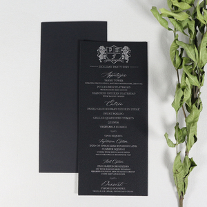 Kỳ nghỉ bên da Thẻ trình đơn chương trình tùy chỉnh thẻ nhung Dòng Thời Gian dập nóng thực đơn đám cưới giấy - Product Image 6