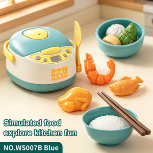 LEZA BABY – Nouveauté ! Ensemble de cuisine réaliste pour jeu d'imitation, avec <span class=keywords><strong>cuiseur</strong></span> à riz et ustensiles de repas simulés – Vente en gros à prix abordable - Product Image 5