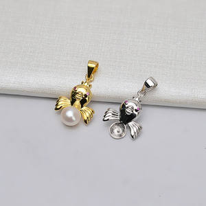 Pendentif coq en argent S925, 7-9, zodiaque chinois, accessoire de coiffure féminin, perle, bijoux DIY, semi-fini, 610 breloques - Product Image 1