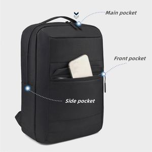 Sac à dos pour ordinateur portable 15,6 pouces pour adolescents, avec logo personnalisé, idéal pour les voyages d'affaires, imperméable, design élégant, avec port USB, principalement en tissu Oxford - Product Image 3