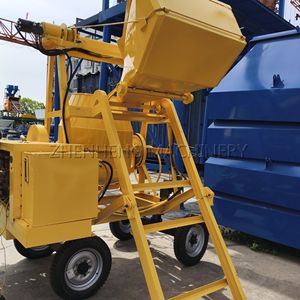 Mesin Pengaduk Semen Beton Konstruksi Portabel 500L dengan Pengangkat dan Pengisian Otomatis Bertenaga Mesin Diesel - Product Image 4