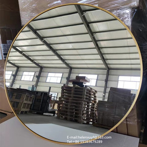 <span class=keywords><strong>Miroir</strong></span> rond en aluminium <span class=keywords><strong>doré</strong></span>, <span class=keywords><strong>miroir</strong></span> décoratif de 100 cm de diamètre, cadre métallique pour la maison, 20 pièces - Product Image 1
