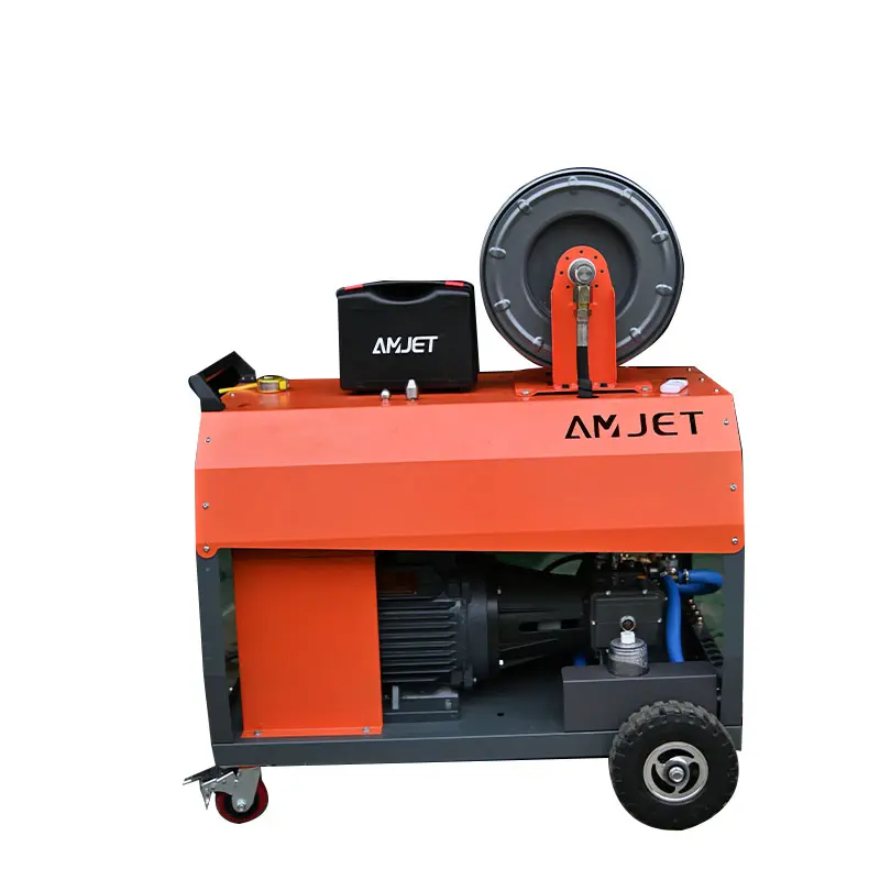 AMJET Efficient 2610psi 17gpm sewer cleaning pressure washer water pipe clean machine drain cleaner electric high pressurewasher