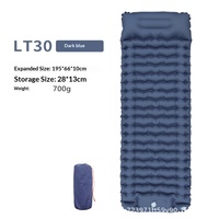 Matelas de camping gonflable Jukaiwtec CS01 avec pompe à air intégrée et oreiller, matelas pneumatique portable pour l'extérieur