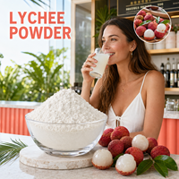 Longbio Vente en gros de poudre de jus de litchi de haute qualité, poudre de litchi solide