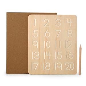 Lavagna in legno Baby Early Education numeri Montessori lettere Toy Board Kid figure geometriche pratica scrittura strumento Board - Product Image 5