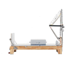 Tour de Pilates portable et réglable avec structure en chêne, design demi-trapèze, équipement de studio de Pilates, capacité 200 kg, pour entraînement de yoga - Product Image 4