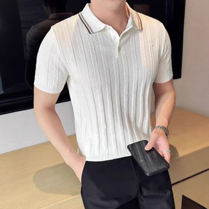 Personalización <span class=keywords><strong>de</strong></span> un Solo Artículo, <span class=keywords><strong>Polo</strong></span> <span class=keywords><strong>de</strong></span> Verano para Hombre, <span class=keywords><strong>Color</strong></span> Sólido, Cuello con Botones, <span class=keywords><strong>Polo</strong></span> Moderno y Fresco <span class=keywords><strong>de</strong></span> Manga Corta para Hombre - Product Image 4