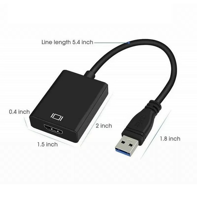 SYONG HD 1080P USB 3.0 to for HDMI Cable Converter Audio Video 1920*1080 60Hz USB for HDMI Female Adapter/Converter for