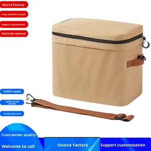 Bolsa Refrigerante de Verano <span class=keywords><strong>para</strong></span> Exteriores, Color Sólido, Gran Capacidad, Aislada, Plegable, Impermeable, Portátil, de Vinilo, Refrigerada - Product Image 5