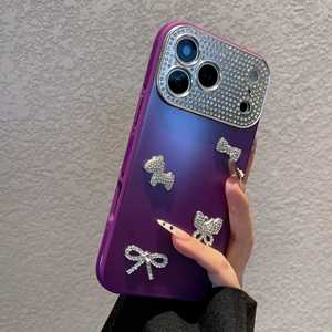 Funda de Teléfono con Diamantes de Imitación y Lazo, de Lujo, Brillante y Protectora para iPhone 17 Pro Max 16 15 14 <span class=keywords><strong>13</strong></span> para Mujer, Venta al Por Mayor - Product Image 4