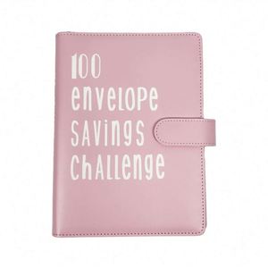 Reusable Spiral Leather A5 Customizable 100 Sheets Envelope Savings Challenge <b>Binder</b> Custom Logo Cash Envelopes Stickers Budget - Product Image 1