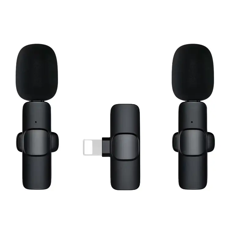 Mini Recording Singing Live Portable Microphone Collar Clip Wireless Microphone Phone Automatic Sync Microphone