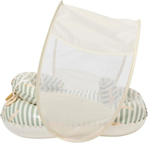 Bouée de piscine pour bébé de qualité supérieure avec auvent UPF40, siège réglable pour bébés de 6 à 12 mois, anneaux de jeu en silicone, jouet aquatique pour tout-petits - Product Image 5