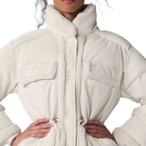 Custom Branding Service Women's Black Winter Windproof Breathable Zippered Nylon Coats Durable Soft-Touch Waterproof Knitted - Product Image 4