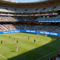 Pantalla LED Portátil para Campos de Fútbol RAYBO, Alta Definición, Resistente a Impactos IP66, Pantalla Publicitaria LED P6 para Estadios