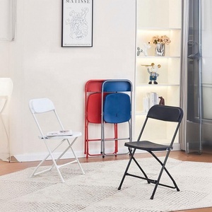 Silla Plegable de Jardín Barata para Exteriores, Capacidad de Peso de 600 Lbs, Asiento de PP Apilable, Acero de Aluminio, Plástico Blanco para Eventos - Product Image 6