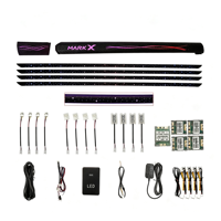 Kit d'éclairage d'ambiance intérieur de voiture 12V Glefon 64 couleurs avec contrôle par application pour Toyota Mark X 2005-2017, Lampe d'ambiance Plug and Play